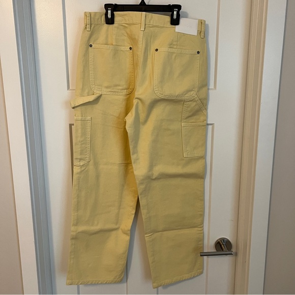 Renggli cargo work pants butter yellow size 29 - Picture 3 of 4